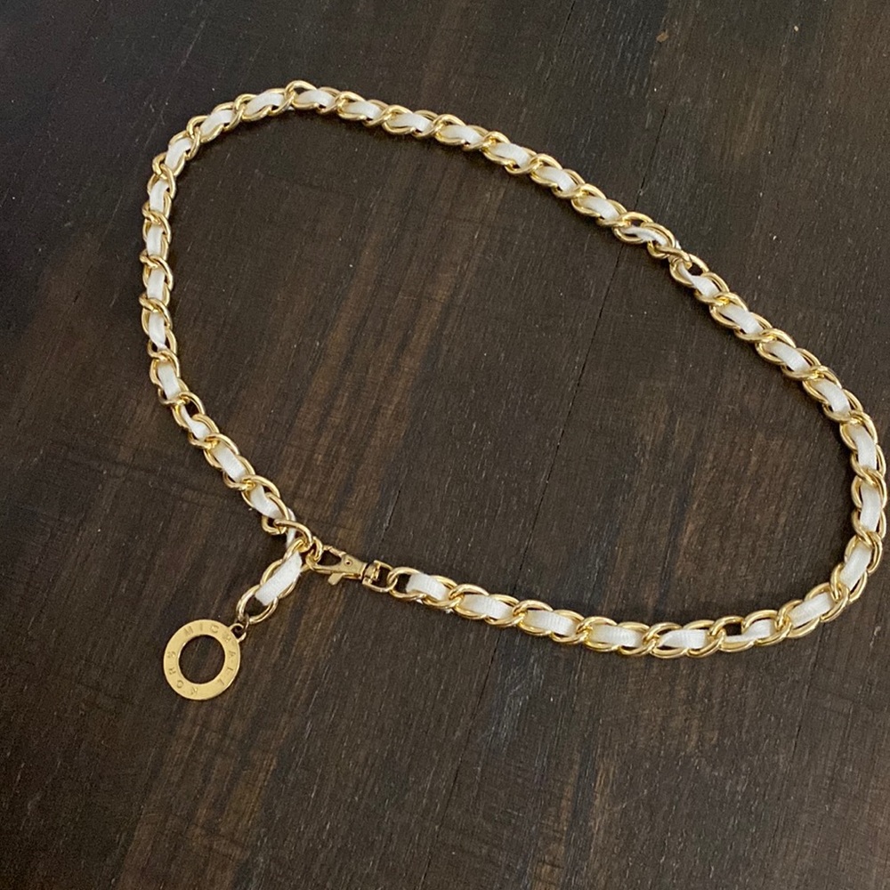 VTG Michael Kors Fabric and Chain Belt